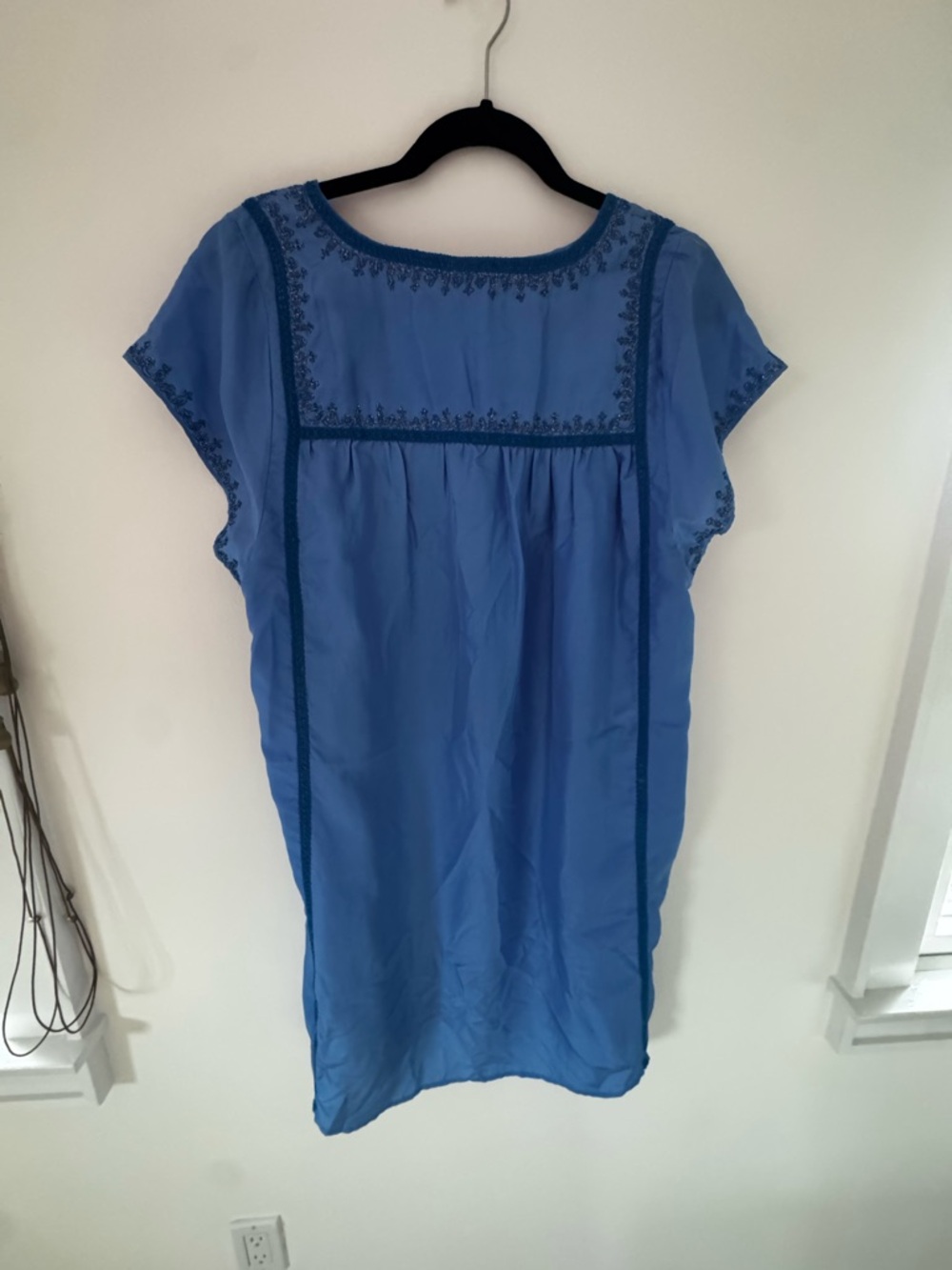 Calypso St. Barth Blue Embroidered Tunic Top - Picture 2 of 3